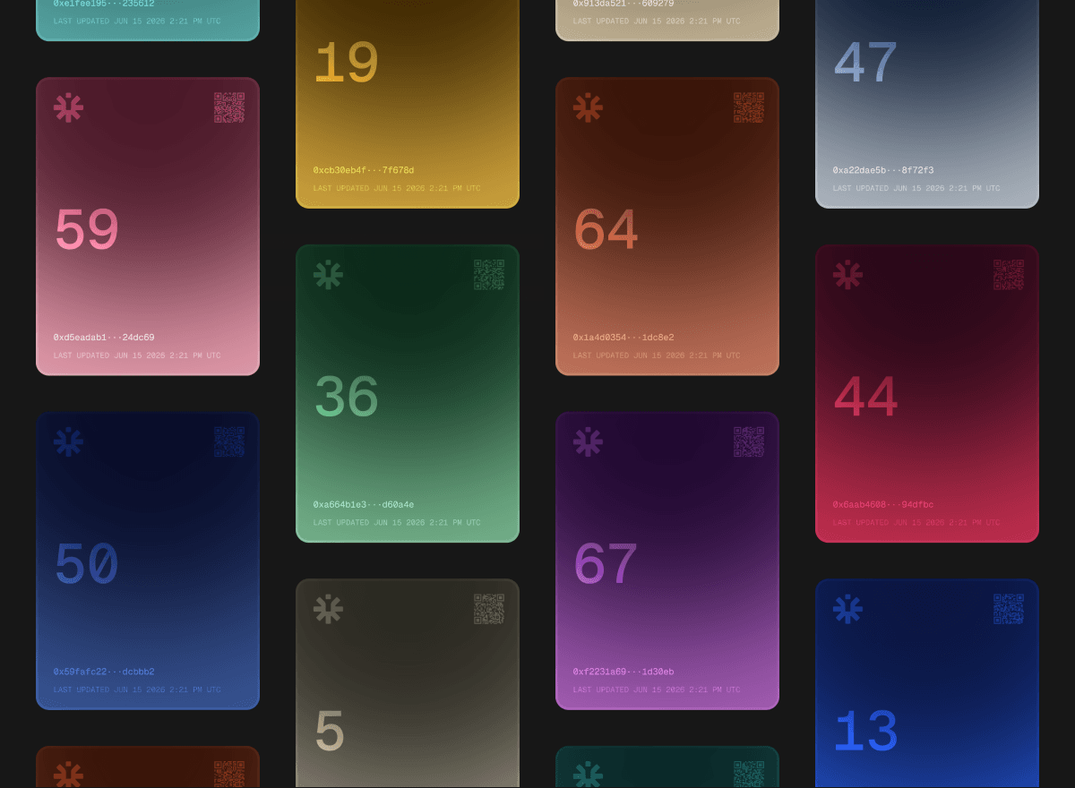 Wallet reputation score from 0 to 100